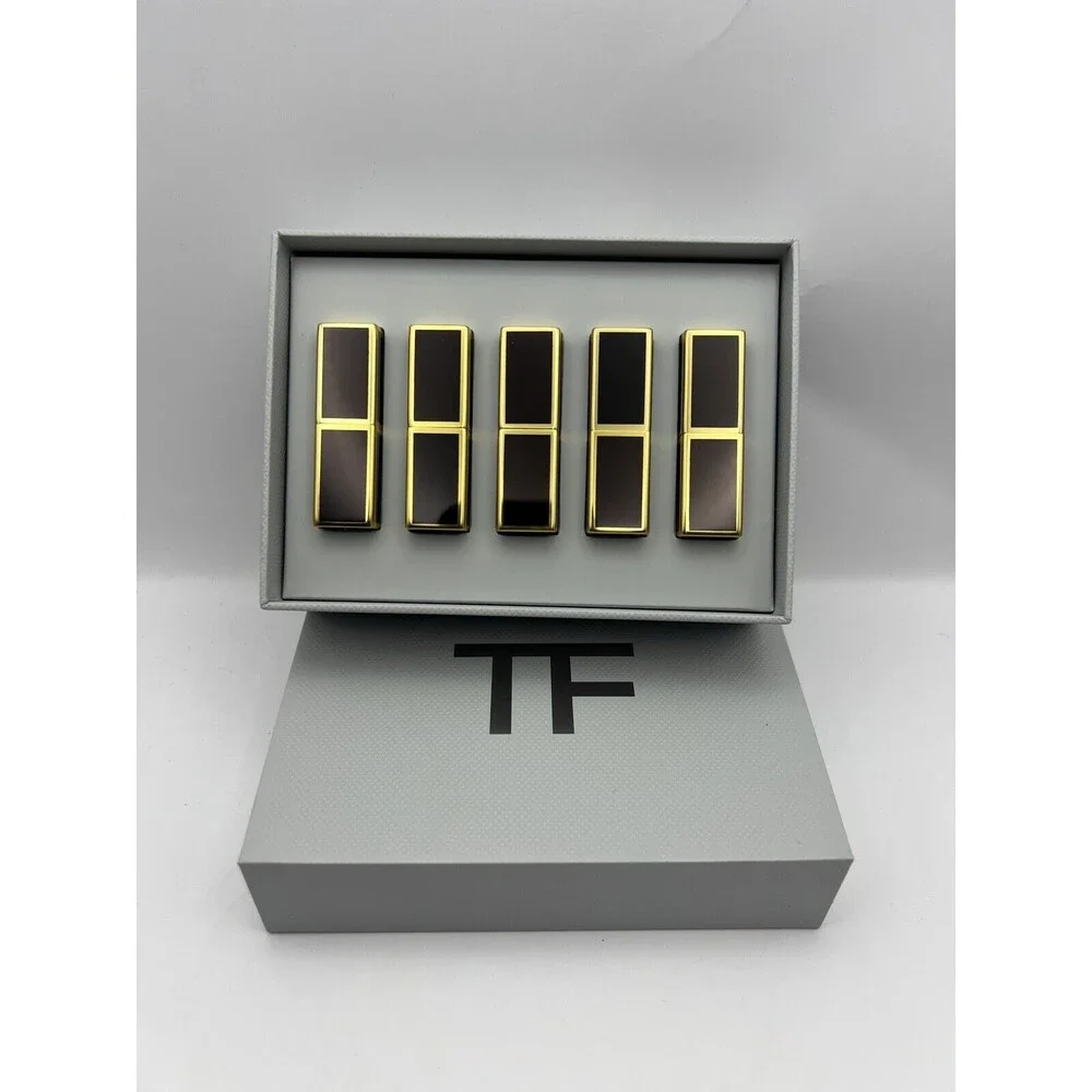 New Tom Ford 5pc Lip Color Mini Deluxe Set, Each .03 Oz/1g, Color 16/100/01/…